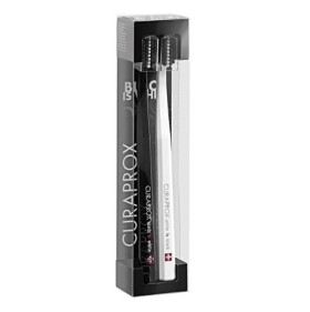 CURAPROX BLACK IS WHITE DUO PACK W/B  1 ΑΣΠΡΗ +1 ΜΑΥΡΗ CS5