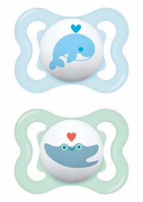 Mam Πιπίλα Air Σιλικόνης 2-6 μηνών Αγόρι έξτρα ροή αέρα μπλέ & γαλάζιο,2τεμ.