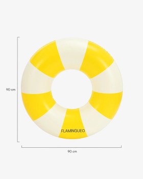 Flamingueo Φουσκωτό κίτρινο donut σωσίβιο 90x90cm Lula Floatie,1TEM