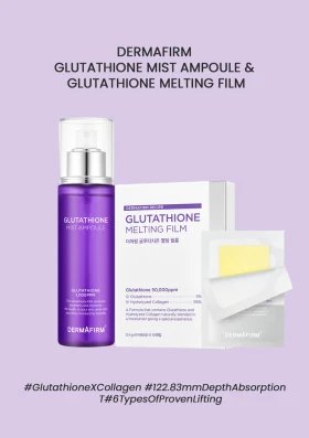 dermafirm glutathione mist ampoule με 1.000 ppm γλουταθειόνης, νιασιναμίδη και βιταμίνες C και E για Λάμψη 100ml visible improvement of 19% in deep and fine frown lines Dermafirm Glutathione Brightening Range –