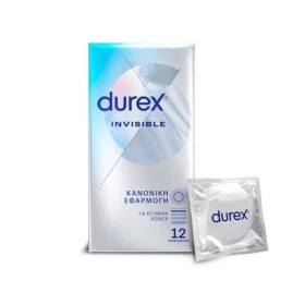 Durex Προφυλακτικά Εξαιρετικά Λεπτά Invisible Κανονική Εφαρμογή 12τεμ