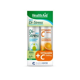 Health Aid Fizzy Di-Stress Combo Pack & Βιταμίνη C 1000mg 2x20 αναβράζοντα δισκία