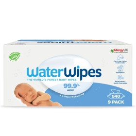 WaterWipes 100% Plastic-free Άοσμα Μωρομάντηλα με 99,9% Νερό 9x60τεμ