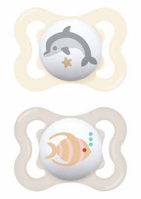 Mam Πιπίλα Air Σιλικόνης 2-6 μηνών Unisexέξτρα ροή αέρα, χρώματος κρεμ,2τεμ.