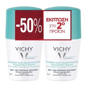Vichy Promo Deodorant 48h Intensive Anti-Perspirant Αποσμητικό Roll-on 2x50ml