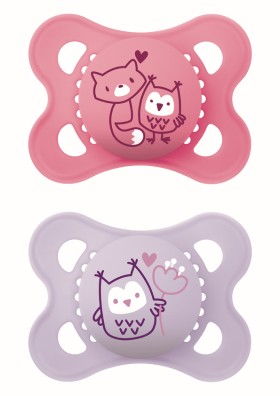 Mam Πιπίλα για Κορίτσι Original Σιλικόνης μωβ & λιλά 2-6 μηνών,2 τεμ
