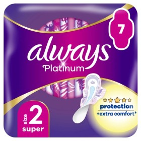 Always Platinum Ultra Super Plus Σερβιετάκια με Φτερά (Μέγεθος 2), 7τεμ