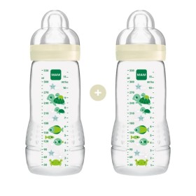 Mam Σετ Πλαστικά Μπιμπερό Easy Active με Θηλή Σιλικόνης Unisex για 4+ μηνών 2τμχ 330ml