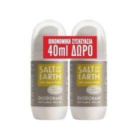 Salt Of The Earth Vegan Promo Amber & Sandalwood Αποσμητικό Επαναγεμιζόμενο Roll-On 2x75ml