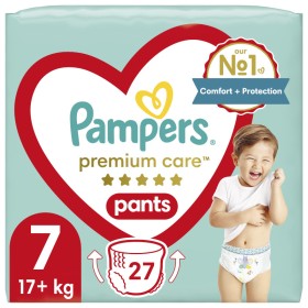 Pampers Premium Care Pants Μέγεθος 7 (15kg+), 27 Πάνες-Βρακάκι