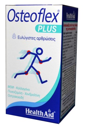 HEALTH AID Osteoflex Plus Συμπλήρωμα Διατροφής Πολλαπλής Δράσης για τους Συνδέσμους των Άκρων & τον Πόνο των Αρθρώσεων, 60 Ταμπλέτες
