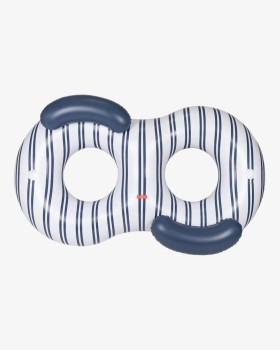 Διπλό φουσκωτό μπλε donut 190x115x45cm, Lisbon Floatie - Flamingueo