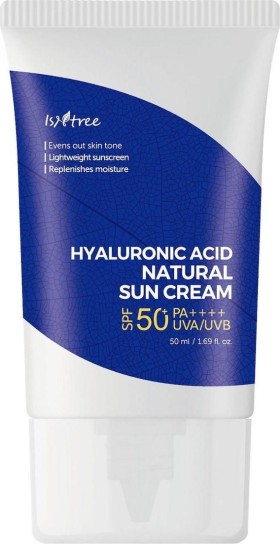 Isntree Hyaluronic Acid Natural Sun Cream SPF50+ PA++++-Αντηλιακό Mineral με Υαλουρονικό SPF50+PA++++ 50ml
