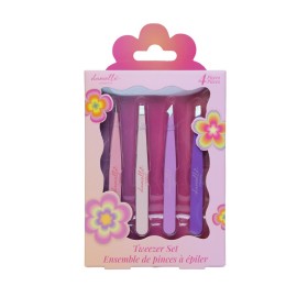 Danielle Creations Flower Tweezer Set Σετ 4 Τσιμπιδάκια φρυδιών.