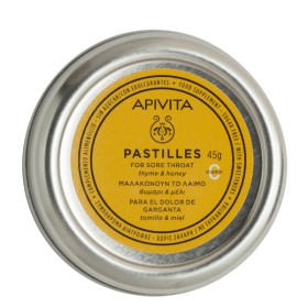 Apivita Pastilles Παστίλιες με Θυμάρι & Μέλι για τον Πονόλαιμο & τον Βήχα, 45g