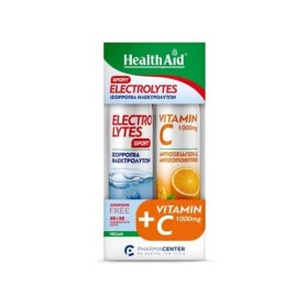 Health Aid Promo Electrolytes Sport 20 Αναβράζοντα Δισκία & Vitamin C 1000mg, 20 Αναβράζοντα Δισκία