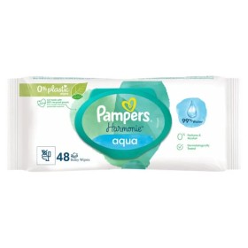 Pampers Harmonie Aqua Baby Wipes 0% Plastic 48 τεμάχια