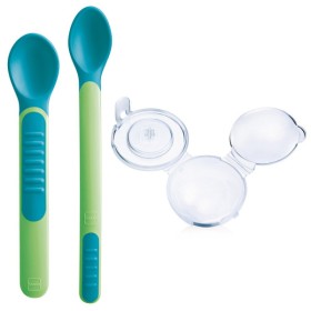 Mam Heat Sensitive Spoons & Cover Θερμοευαίσθητα Κουταλάκια με Προστατευτικό Καπάκι Unisex 6m+, 2τμχ