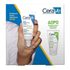 CeraVe Promo Facial AM Moisturising Lotion SPF50 52ml & Hydrating Cream-to-Foam Cleanser 50ml