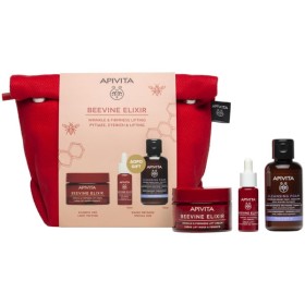 Apivita Promo Beevine Elixir με Beevine Elixir Κρέμα Προσώπου Ελαφριάς Υφής για Σύσφιξη & κατά των Ρυτίδων, 50ml & Δώρο Beevine Elixir Serum Ορός Προσώπου για Σύσφιξη & κατά των Ρυτίδων, 10ml, Αφρό Καθαρισμού, 75ml & Nεσεσέρ