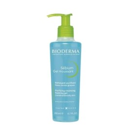 Bioderma Sebium Gel Moussant Απαλό Αφρίζον Gel Καθαρισμού για Μικτό προς Λιπαρό ή με Τάση Ακμής Δέρμα 200ml