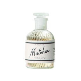 Paddywax White safety matches in glass bottle ,75τεμ