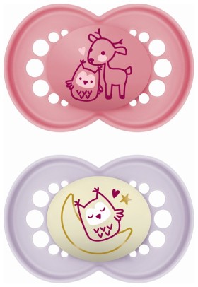 Mam Σετ Πιπίλες Day & Night 6-16 μηνών Koρίτσι ,2τμχ.