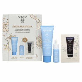 Apivita Promo Aqua Beelicious Cream Ενυδατική Κρέμα Προσώπου Πλούσιας Υφής 40ml + Ενυδατικός Ορός 10ml + Black Detox Cleansing Gel Καθαρισμού 5ml