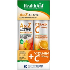 Health Aid Promo Pack A to Z Active, 20tabs & Vitamin C 1000mg, 20tabs
