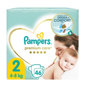 Pampers Premium Care No.2 (4-8kg) Βρεφικές Πάνες, 46τεμ
