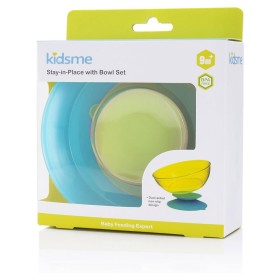 Kidsme Μπώλ φαγητού με βεντούζα 9μηνών πράσινο+,1τεμ