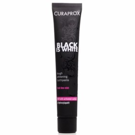 Curaprox Black is White Tough Whitening Toothpaste Λευκαντική Οδοντόκρεμα, με γεύση λεμόνι - μέντα 90ml