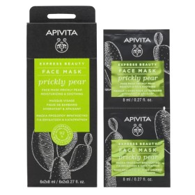 Apivita Express Beauty Μάσκα Προσώπου με Φραγκόσυκο για Ενυδάτωση & Καταπράυνση 2x8ml