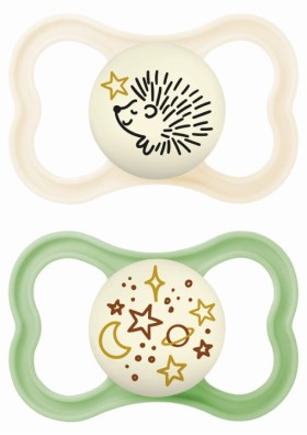 Mam Supreme Night Ορθοδοντικές Πιπίλες Σιλικόνης Νυκτός για 6-16 μηνών Unisex , 2τμχ