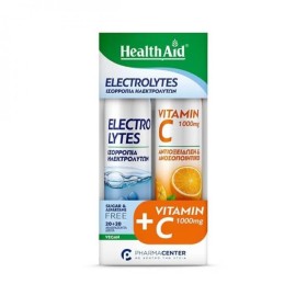 Health Aid Promo Pack Electrolytes, 20tabs & Vitamin C 1000mg, 20tabs, 2τεμ