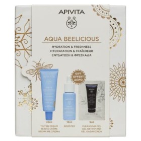 Apivita Promo Aqua Beelicious Tinted Cream 40ml & ΔΩΡΟ Booster 10ml & ΔΩΡΟ Black Detox Cleansing Gel 5ml