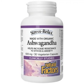 Natural Factors Ashwagandha 600mg 30 Vegetarian Capsules