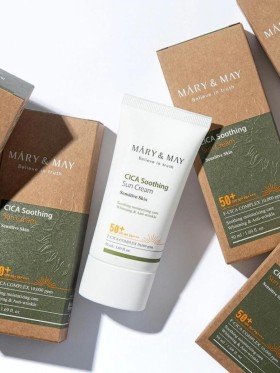 Mary & May CICA Soothing Sun Cream SPF 50+ Pa++++ – Αντηλιακό με καταπραϋντικές ιδιότητες 50ml