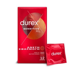 Durex Προφυλακτικά Λεπτά Sensitive XL με Άνετη Εφαρμογή 12τεμ