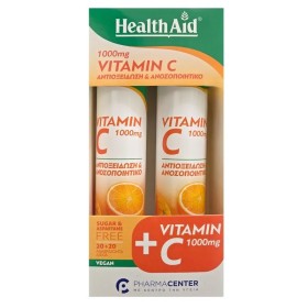 Health Aid Vitamin C 1000mg Orange Promo 1+1, 2x20eff.tabs