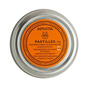 Apivita Pastilles Παστίλιες με Πρόπολη & Γλυκόριζα για τον Πονόλαιμο & τον Βήχα, 45g
