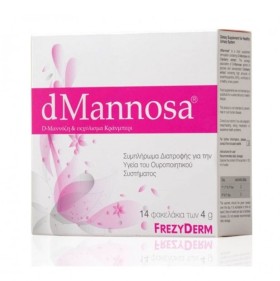 Frezyderm dMannosa & Cranberry Extract D-Μαννόζη & Εκχύλισμα Κράνμπερι Συμπλήρωμα Διατροφής για την Υγεία του Ουροποιητικού Συστήματος, 14x4gr