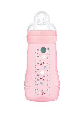 Mam Πλαστικό Μπιμπερό Easy Active με Θηλή Σιλικόνης για 2+ μηνών ρόζ 270ml