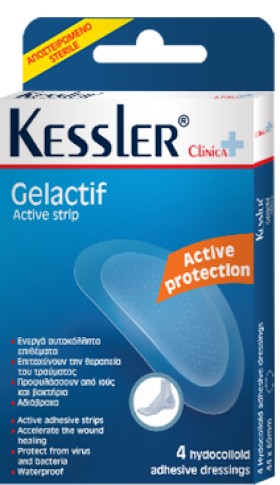 Kessler Gelactif Active strip Ενεργα αυτοκολλητα επιθεματα 4 επιθεματα