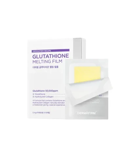 DERMAFIRM Glutathione Melting Film 0.4gx10ea-Λευκαντικές μεμβράνες που  λιώνουν στο δέρμα για λάμψη & σύσφιξη με Γλουταθειόνη και Κολλαγόνο