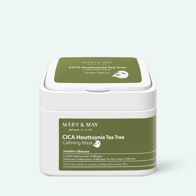 Mary&May Cica Houttuynia Tea Tree Calming Mask - Πακέτο με 30 τεμάχια μάσκες προσώπου