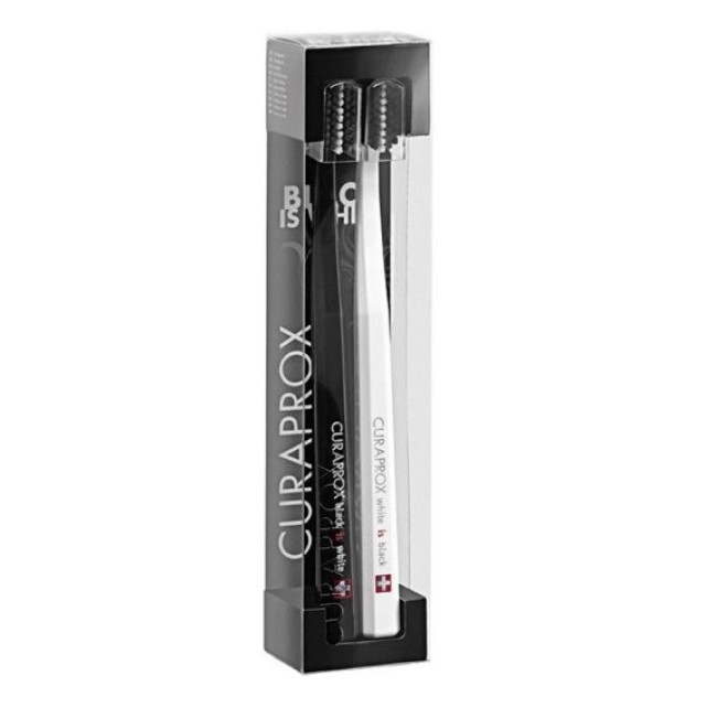 CURAPROX BLACK IS WHITE DUO PACK W/B  1 ΑΣΠΡΗ +1 ΜΑΥΡΗ CS5