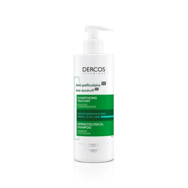 Vichy Dercos Anti - Dandruff Shampoo Normal-Oily Hair Pump 390ml
