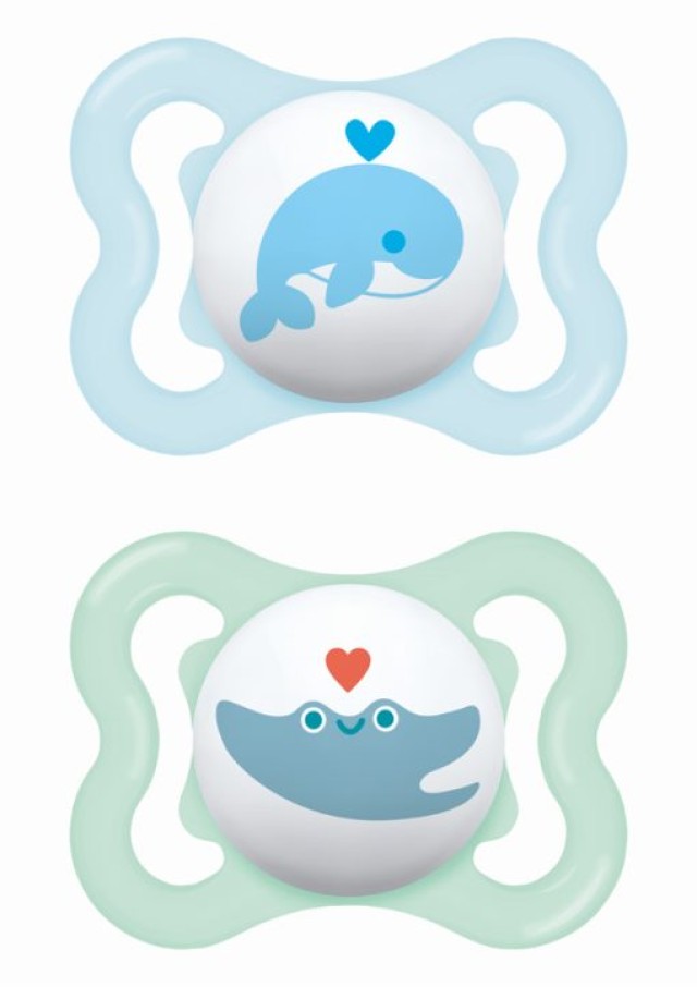 Mam Πιπίλα Air Σιλικόνης 2-6 μηνών Αγόρι έξτρα ροή αέρα μπλέ & γαλάζιο,2τεμ.