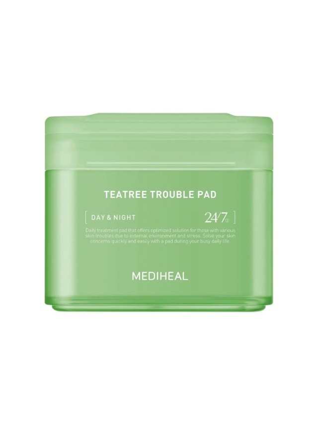 Mediheal Tea Tree Trouble Pad - Εμποτισμένα επιθέματα για καταπραϋντική δράση και ατέλειες 100pads
